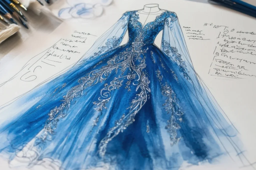 sketches of embroidery