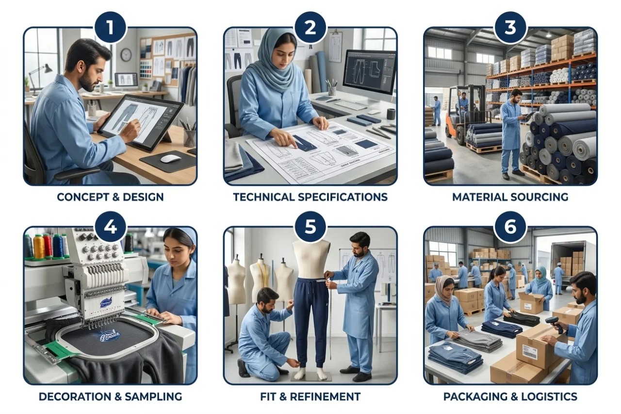 Here’s Our Manufacturing Process Joggers Desktop