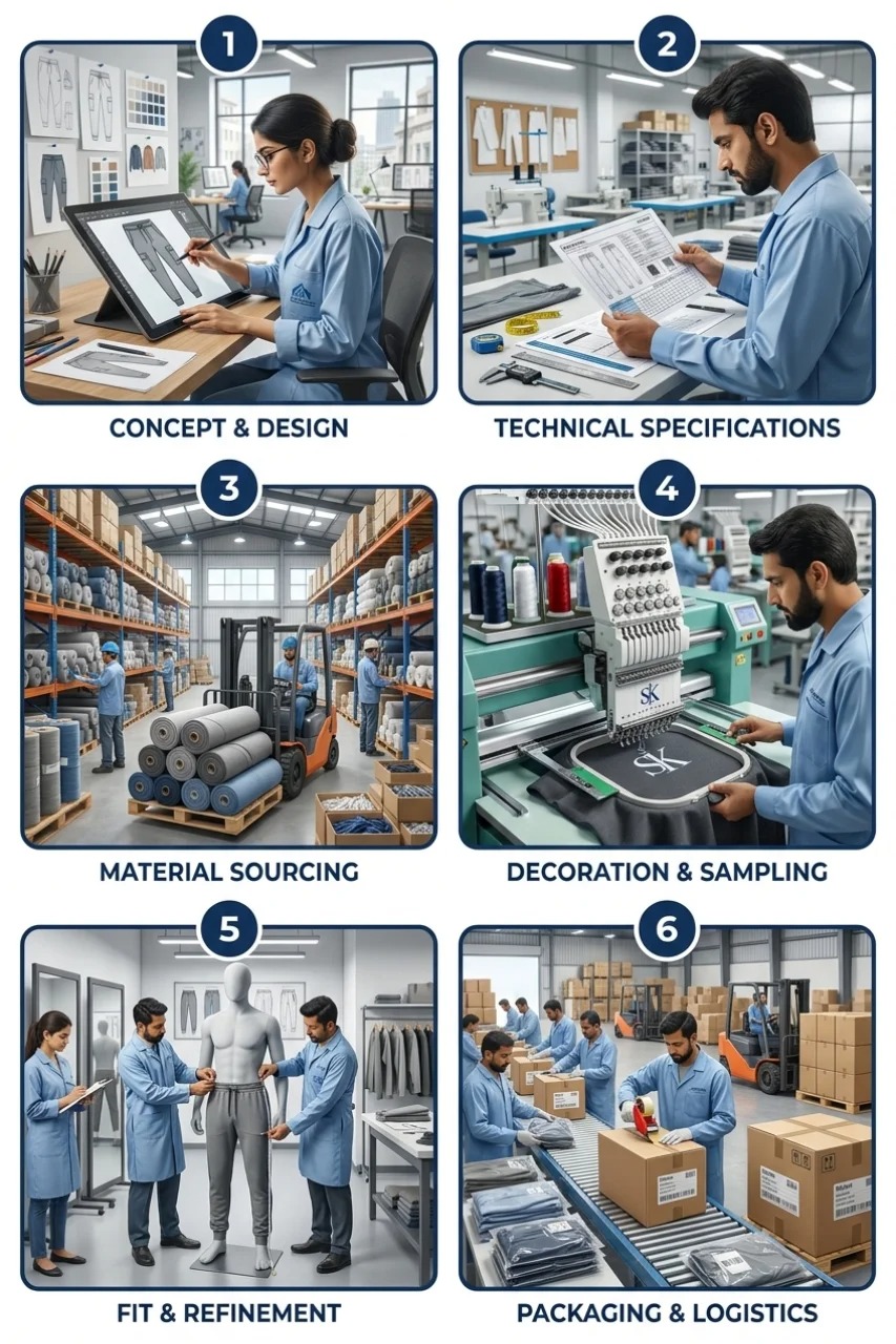 Here’s Our Manufacturing Process Joggers Mobile