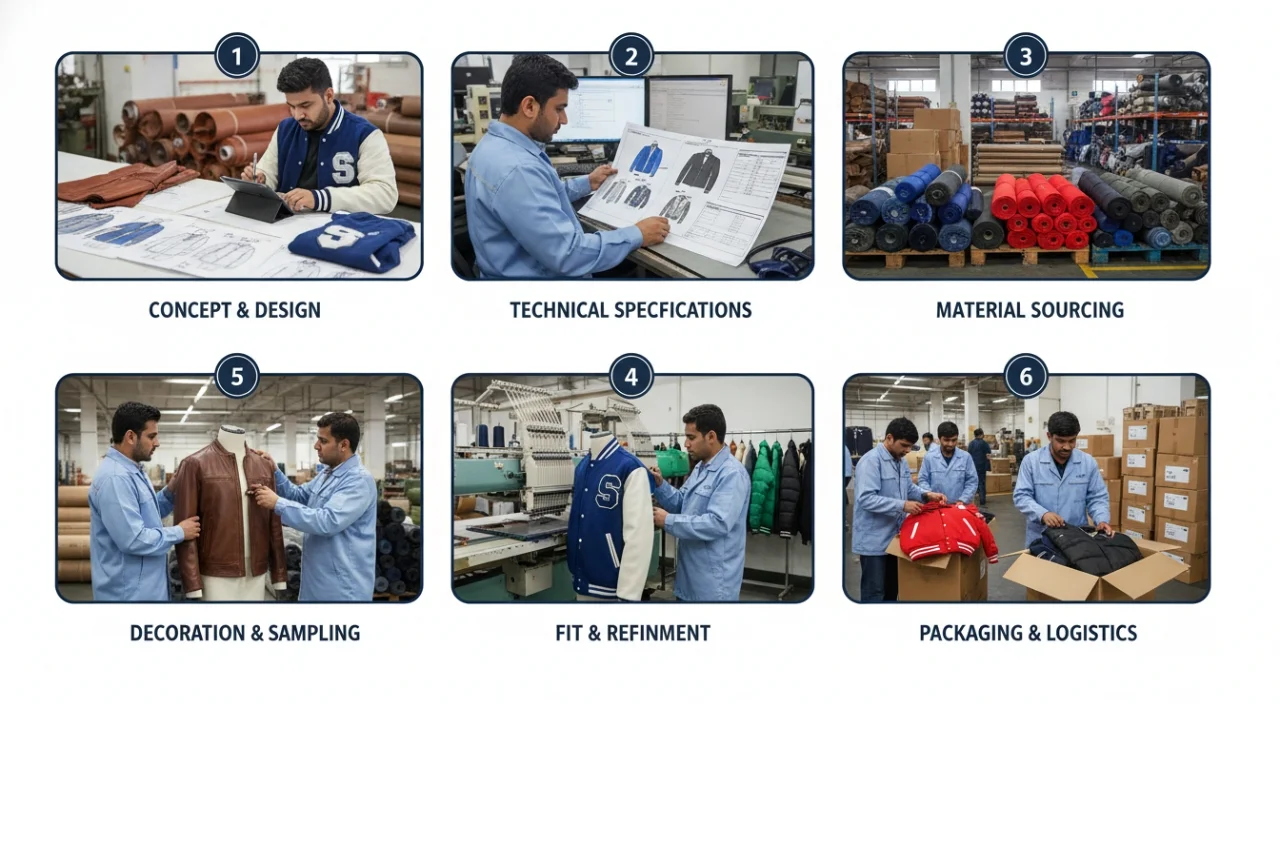 Here’s Our Manufacturing Process Varsity Jacket Desktop