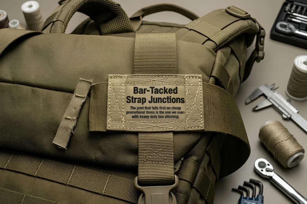Bar-Tacked Strap Junctions