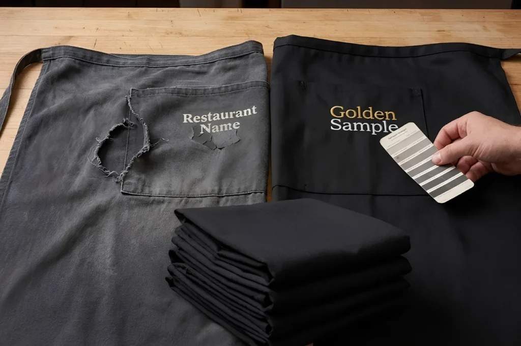 Fading Black Dyes, Tearing Pockets, and Shrinking Fabrics Are Costing Your Restaurant Repeat Replacements.