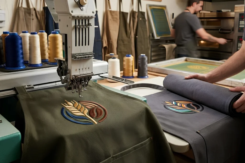 High-Density Logo Embroidery and Screen Printing