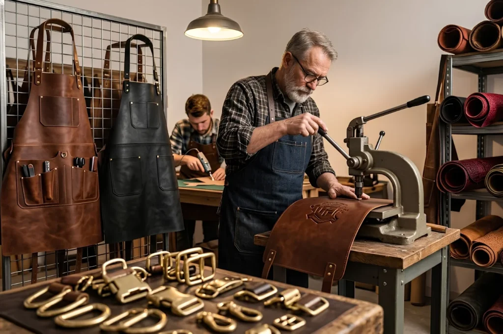 Highest Quality Leather Aprons Custom Made Just For Your Business (1)