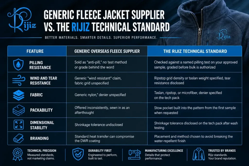 Generic Overseas Fleece Supplier vs. the Rijiz Pilling Standard
